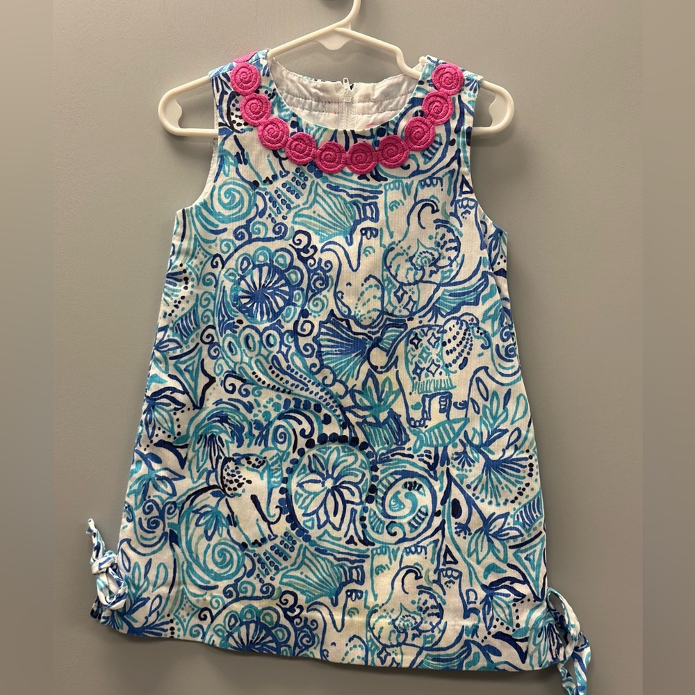 Lilly Pulitzer Blue and Pink Kids Dress